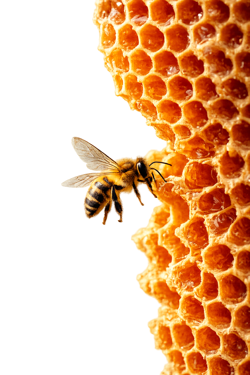 Bee and honeycomb image